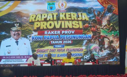 The First Regional Working Meeting of the Papua Mountains KONI, a Moment to Build Sports Strength from the Papuan Mountains